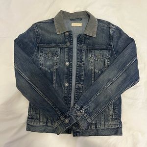 Allsaints Denim Jacket with Corduroy Collar Detail